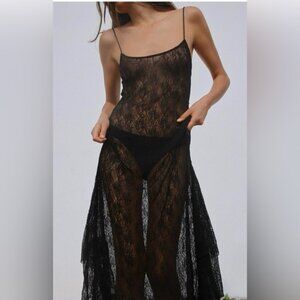 ZARA LONG LACE DRESS